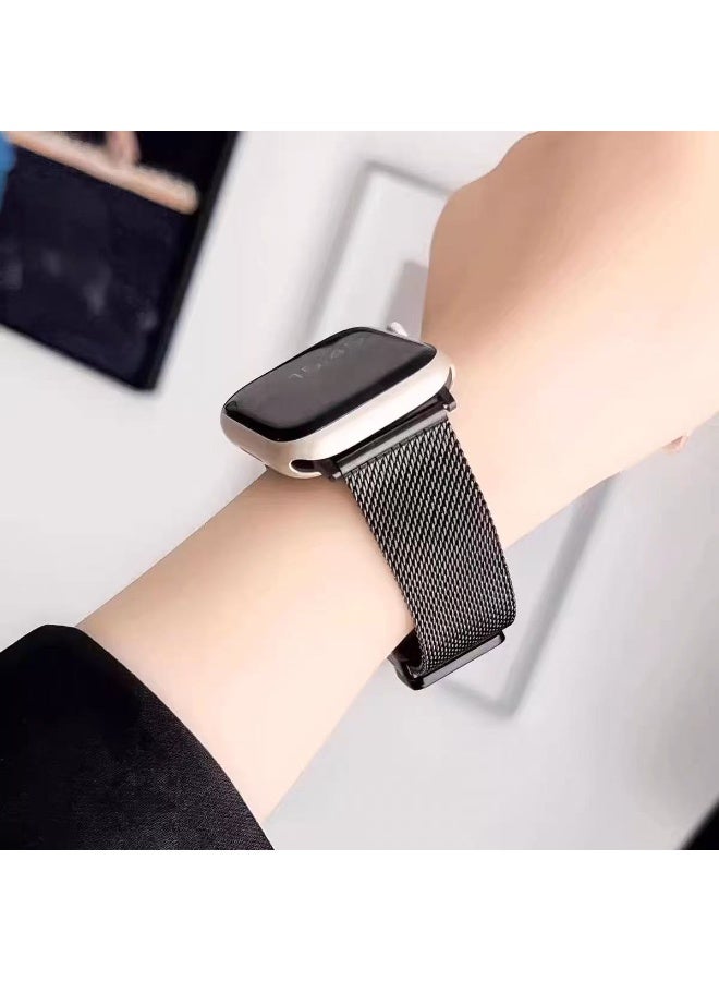 Watch Band Compatible for Apple Watch Series Band 42mm 44mm 45mm 46mm 49mm women, Genuine Leather Double Tour Designed Slim Replacement Strap for iWatch Series10 9 8 7 6 SE - Image 4