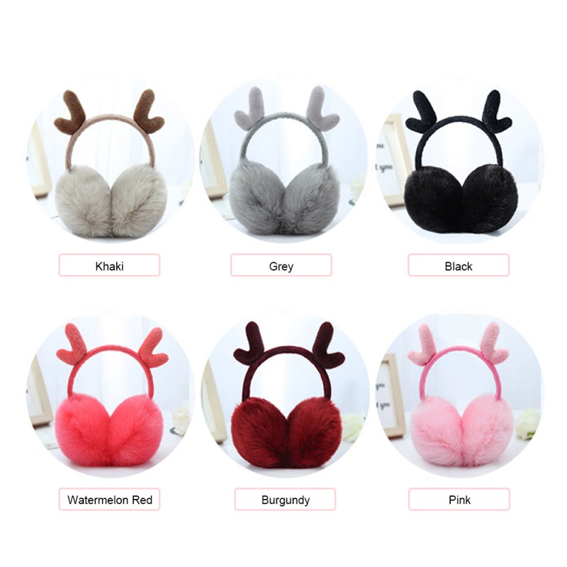 Antler Earmuffs: Adjustable Stretchable Headband Soft Comfortable Touch Winter Accessory - Premium Quality Cold Wind Protection Stylish Cute Design for Outdoor Activities Adult Children Winter Gift - Image 3