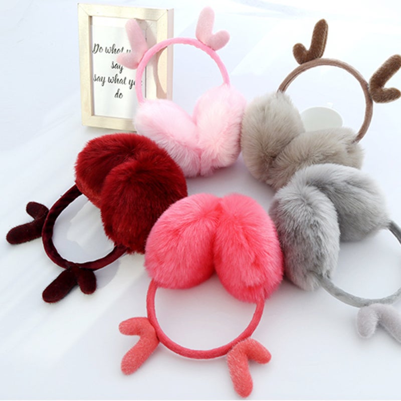 Antler Earmuffs: Adjustable Stretchable Headband Soft Comfortable Touch Winter Accessory - Premium Quality Cold Wind Protection Stylish Cute Design for Outdoor Activities Adult Children Winter Gift - Image 5