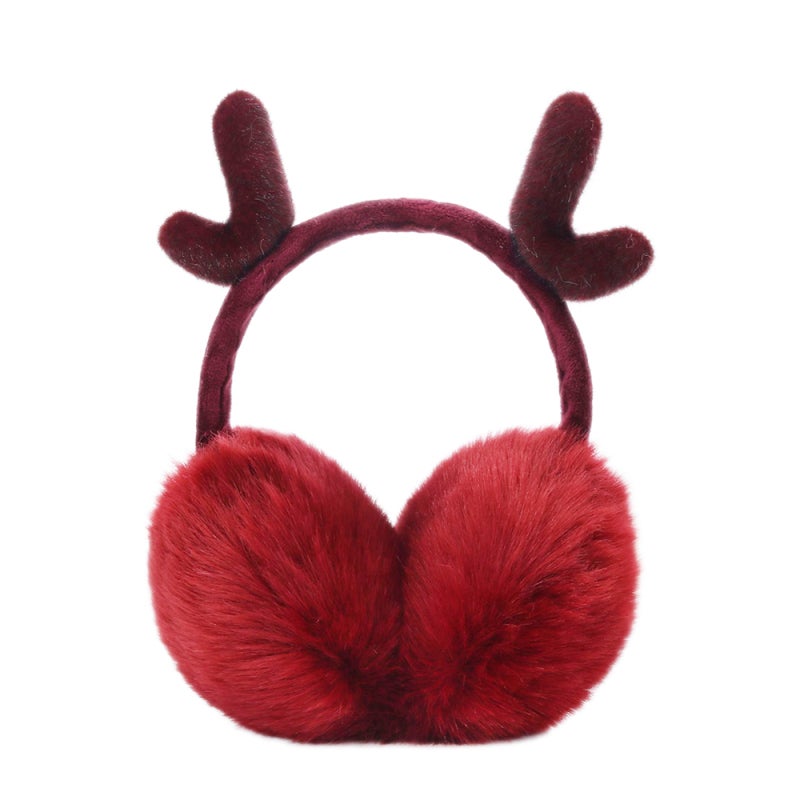 Antler Earmuffs: Adjustable Stretchable Headband Soft Comfortable Touch Winter Accessory - Premium Quality Cold Wind Protection Stylish Cute Design for Outdoor Activities Adult Children Winter Gift - Image 1