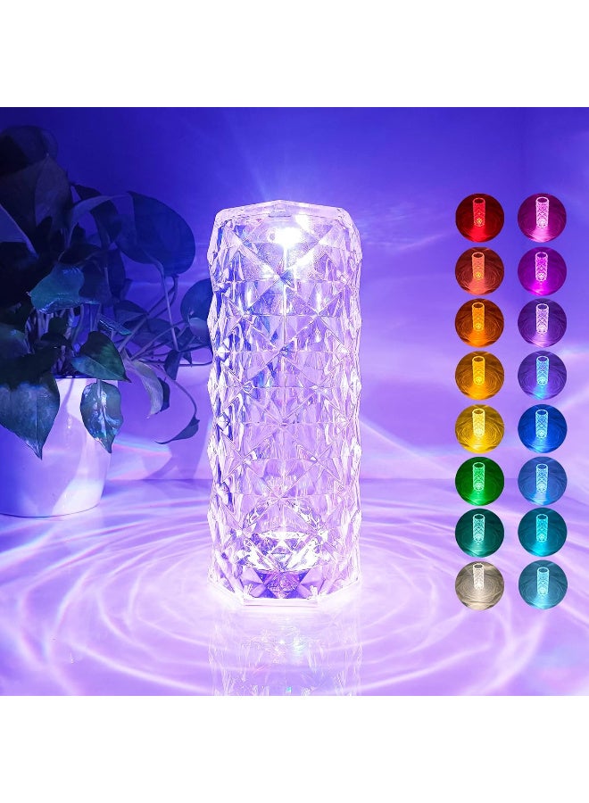 Crystal Diamond Touch Lamp - 16-Color Changing - Image 1