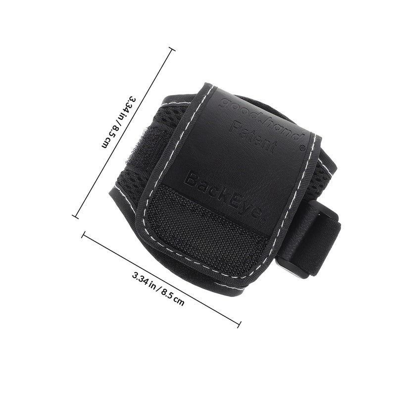 Cycling Rearview Arm Mirror with Wrist Strap Black Convex for Road Mountain Bike Safety - Image 3