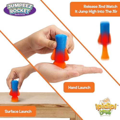 IPIDIPI TOYS Jumpeez LED Jumping Rocket Poppers 24Pack Light Up Spring Launcher Toys Easter Basket Stuffers for Kids Birthday Party Favors Goodie Bag Stuffers Easter Egg Fillers - Image 5