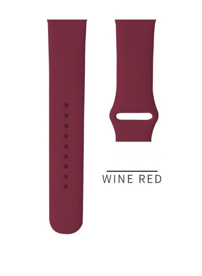 Apple Watch Band 38mm/40mm/41mm Silicone Sport Watch Strap (Wine Red) - Image 1