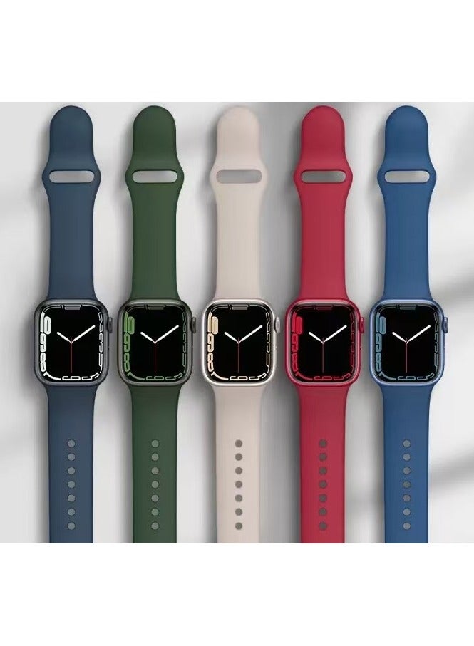 Apple Watch Band 38mm/40mm/41mm Silicone Sport Watch Strap (Wine Red) - Image 3