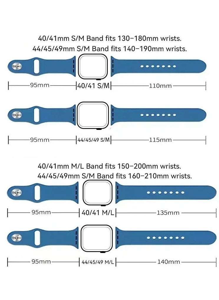 Apple Watch Band 38mm/40mm/41mm Silicone Sport Watch Strap (Wine Red) - Image 4