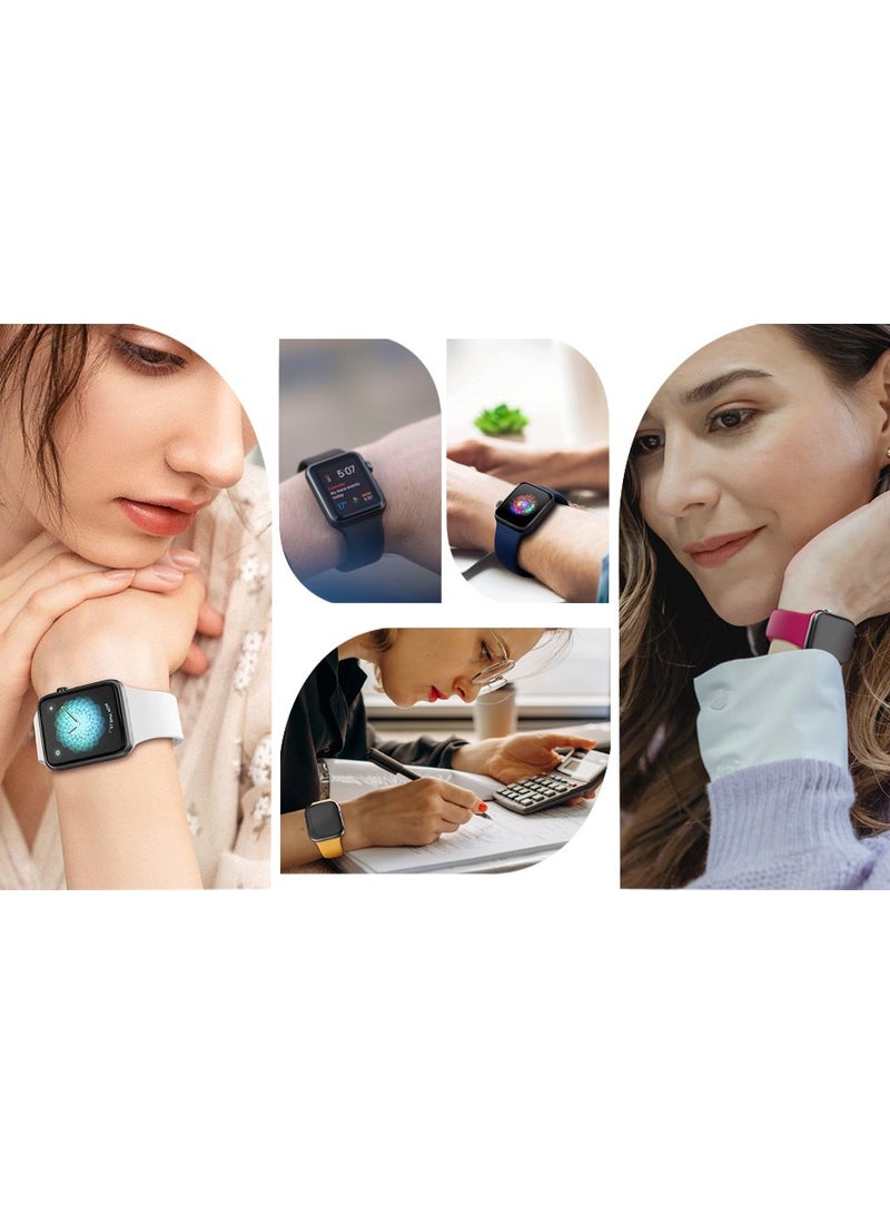 Apple Watch Band 38mm/40mm/41mm Silicone Sport Watch Strap (Wine Red) - Image 5