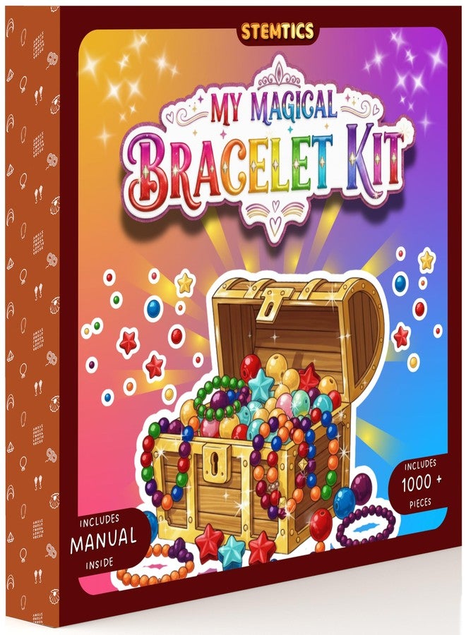 STEMTICS Bracelet Making Set for Girls Age 8-12 Years Old with Beads and Charms | Stylish Jewellery Birthday Gift Kit for Girl Kids 8, 9, 10, 11, 12 Year Old (Rainbow) - Image 2