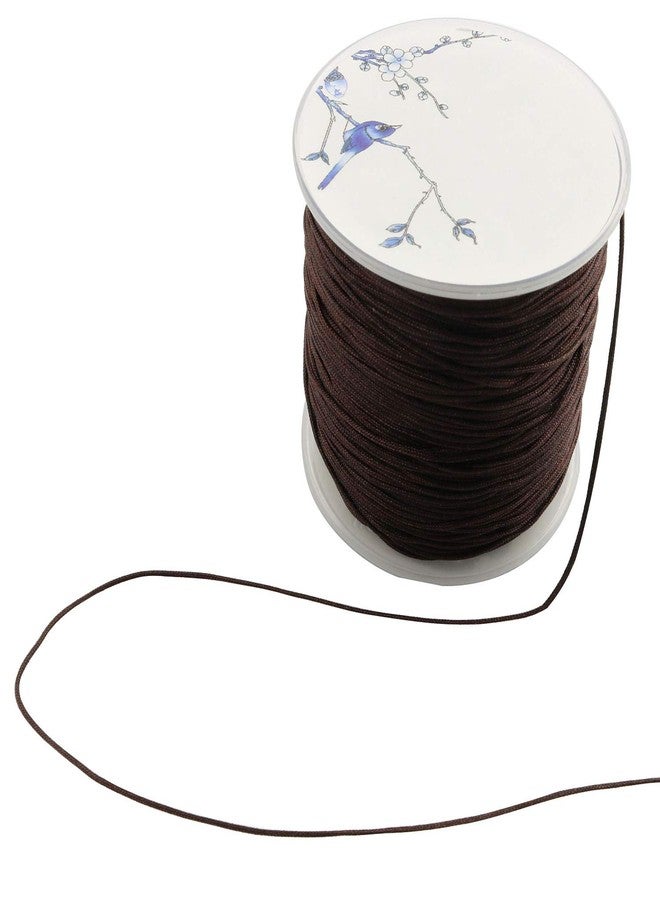 Tegg Nylon Beading Cord 1Roll 0.8mm 100m Chinese Knotting Silk Cord String Thread Beading Rope Brown - Image 3