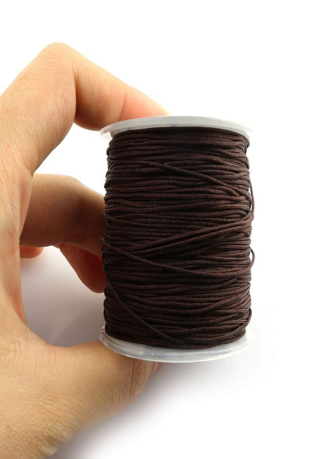 Tegg Nylon Beading Cord 1Roll 0.8mm 100m Chinese Knotting Silk Cord String Thread Beading Rope Brown - Image 4