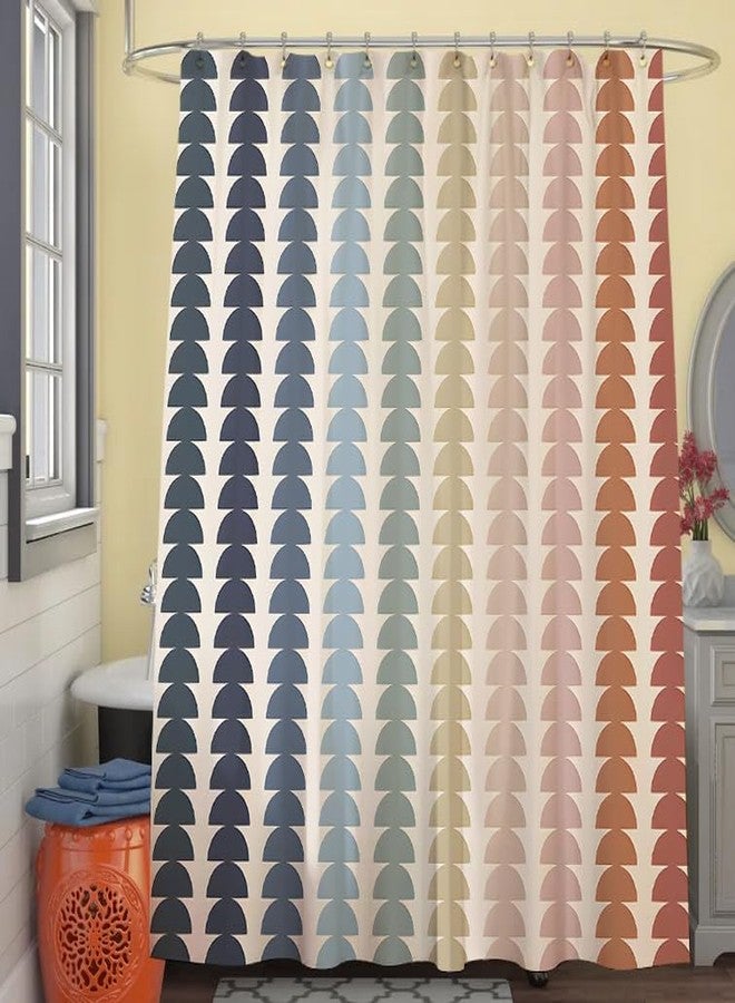 De-Mediocre Vintage Rainbow Boho Shower Curtain Kids Neutral Mid-Century Modern Art Bath Curtain Sets 72x72inch Waterproof and Fabric for Bathroom - Image 2