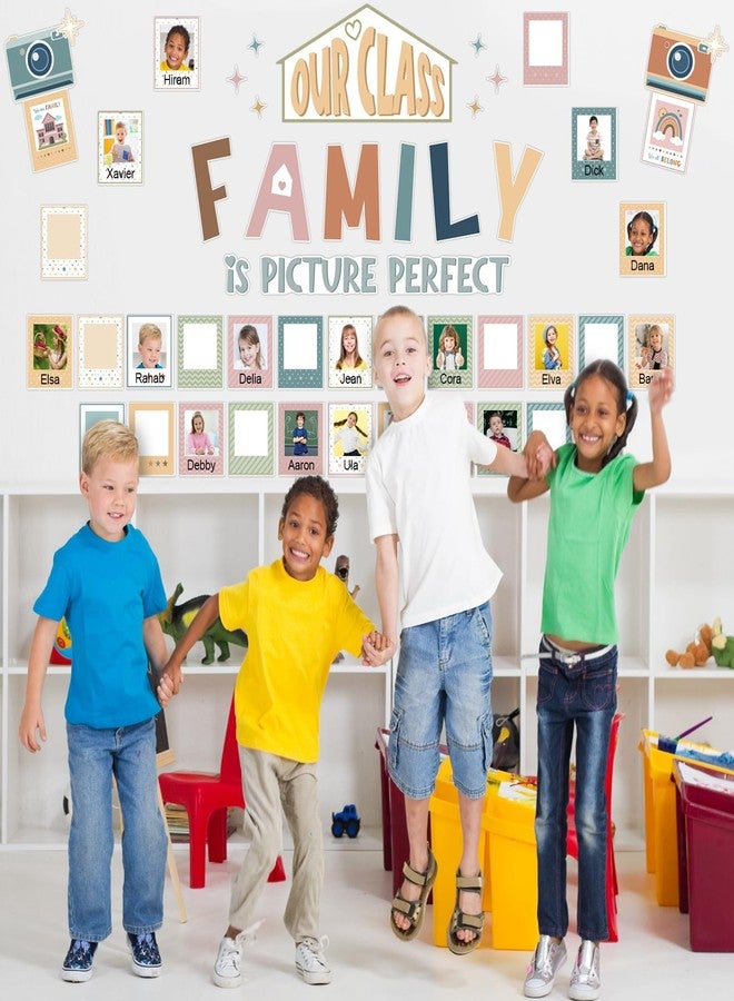 Watersay 52 Pcs Boho Bulletin Board Decor for Classroom, Our Class is a Family Picture Frame Bulletin Board Set for Teachers Chalkboard School Home Door Decor - Image 5