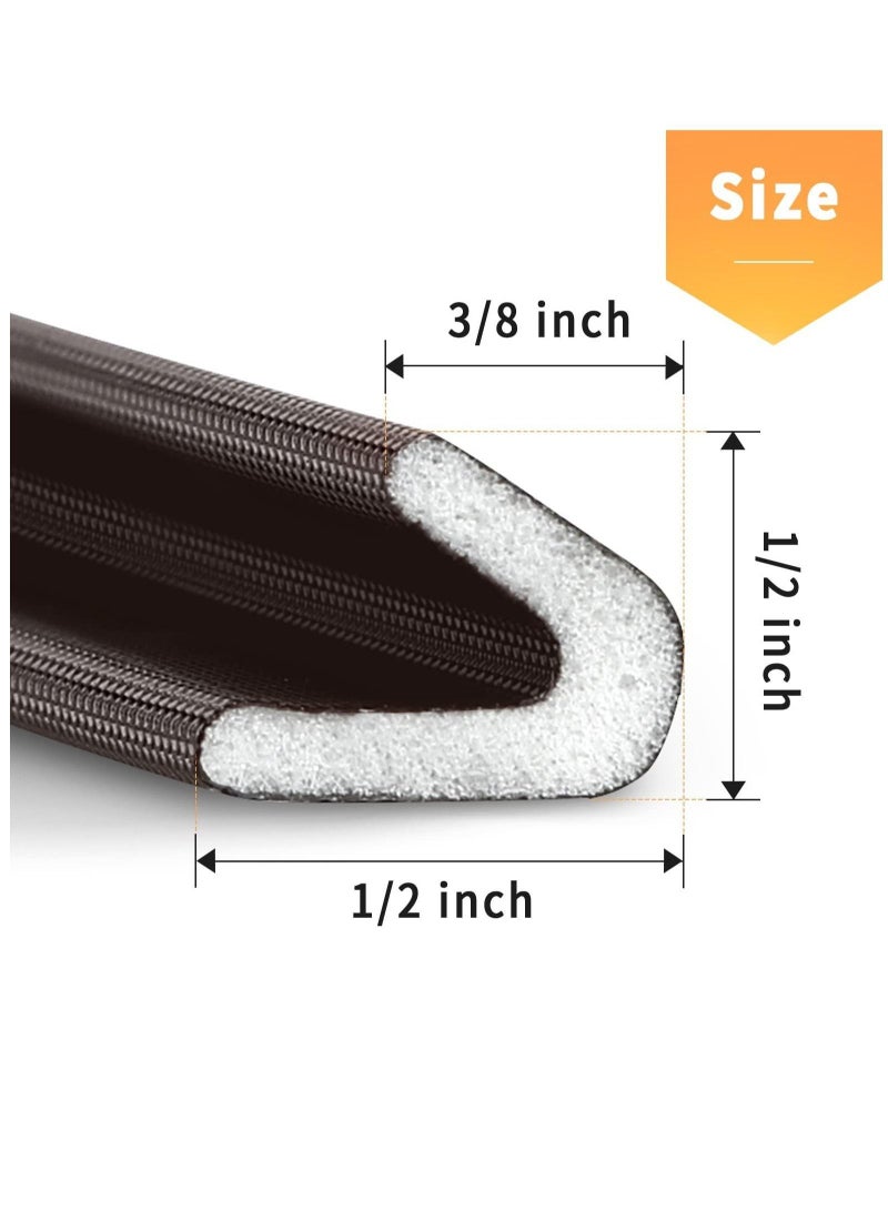 SYOSI Weather Stripping Door Seal Strip, Self-Adhesive V Shape PU Foam Weather Strip for Door/Windows, 19.7 Feet Long Door Frame Seal Door Insulation Anti Collision Soundproof - Image 3