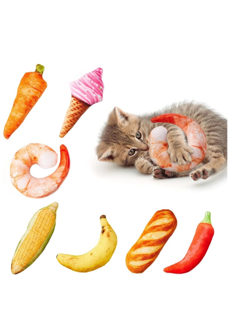 KASTWAVE Cat Toys Days of The Week Food Style Catnip Toys 7Pcs Interactive Bite Resistant for Relieving Kittens Boredom for All Breeds - Image 1