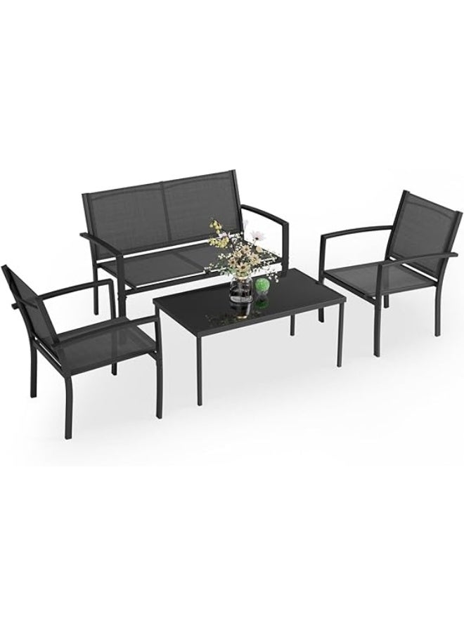 Anovara Outdoor Furniture Balcony Furniture 4 Pieces Garden Outdoor Furniture Set include 3 Chairs and 1 Coffee Table - pzsku/Z65B8F28C07320518BCE5Z/45/_/1737016169/cc284f3c-d0a0-4892-a440-00c3322e6ea7