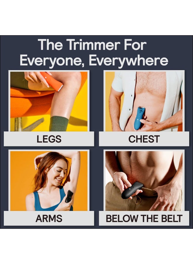 Meridian The Trimmer Premium - Body Hair Trimmer & Electric Shaver for Men and Women for Pubic Hair, Chest, Legs & Bikini Line, Waterproof & Rechargeable, Blaze - Image 2