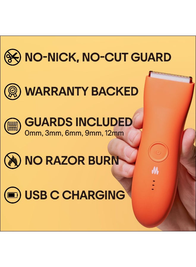 Meridian The Trimmer Premium - Body Hair Trimmer & Electric Shaver for Men and Women for Pubic Hair, Chest, Legs & Bikini Line, Waterproof & Rechargeable, Blaze - Image 3