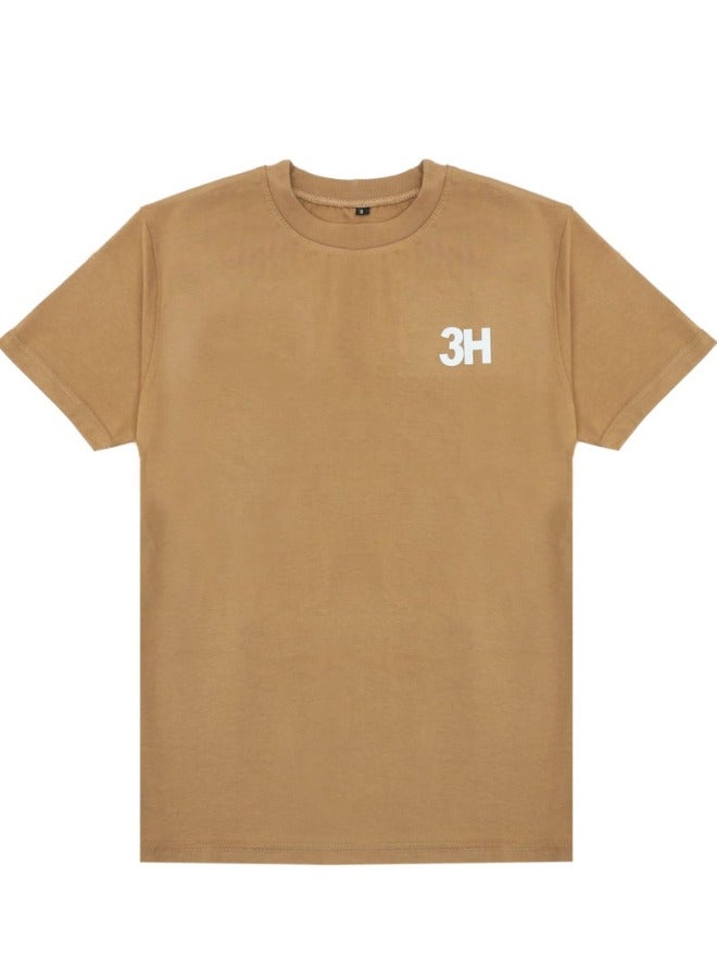 3H Men’s Performance T-Shirt Camel Soft & Durable 52% Polyester / 48% Cotton Blend – Breathable, Moisture-Wicking Comfort for All-Day Wear. - Image 1