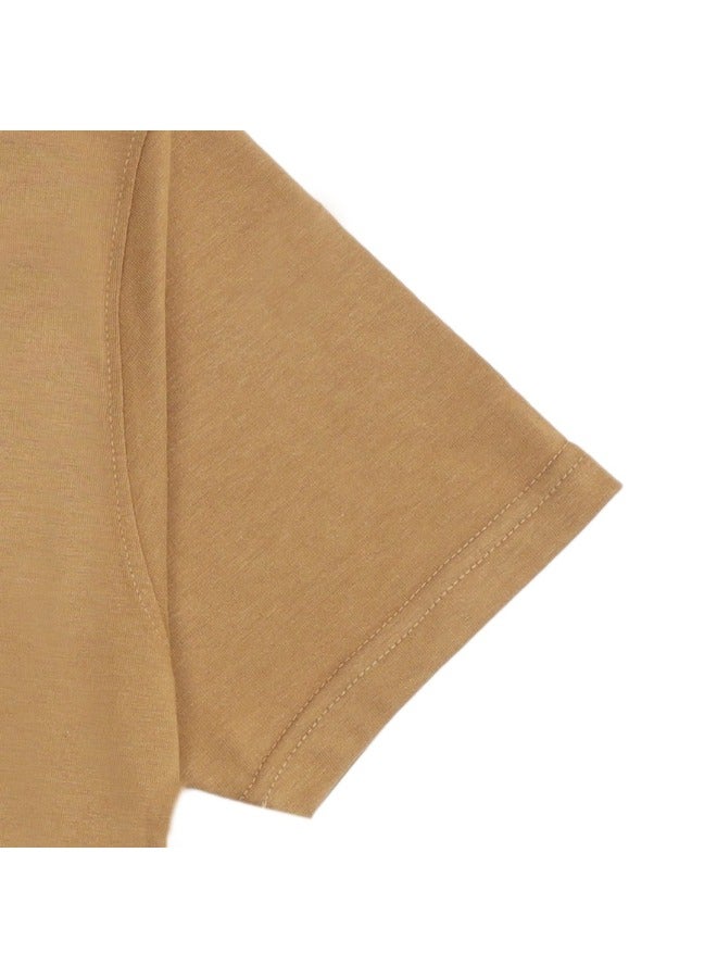 3H Men’s Performance T-Shirt Camel Soft & Durable 52% Polyester / 48% Cotton Blend – Breathable, Moisture-Wicking Comfort for All-Day Wear. - Image 2