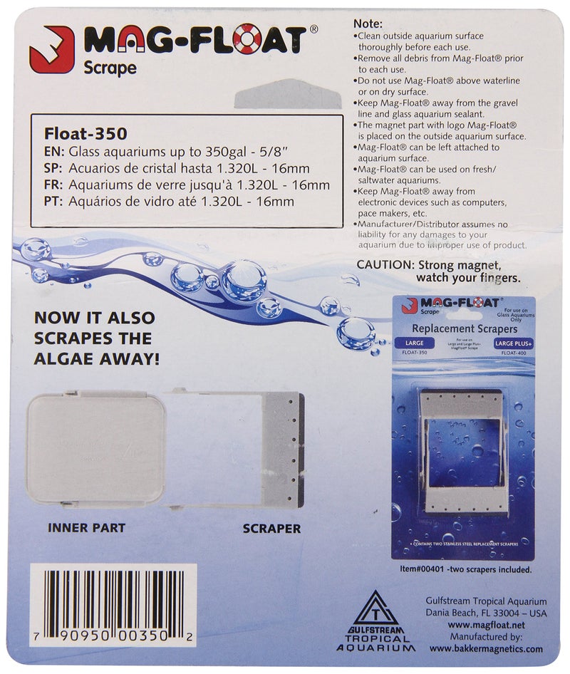 Gulfstream Tropical AGU350LG Mag-Float Glass Aquarium Cleaner, Large - Image 2