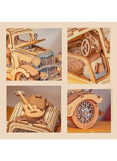 Rolife 3D Wooden Puzzles Retro Car Model Collectibles Wooden Model Kits For Adults Desk Toys Display Gift For Boys/Girls (Vintage Car)  - Image 3