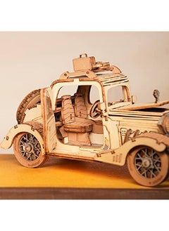 Rolife 3D Wooden Puzzles Retro Car Model Collectibles Wooden Model Kits For Adults Desk Toys Display Gift For Boys/Girls (Vintage Car)  - Image 4