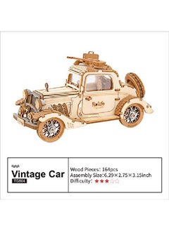 Rolife 3D Wooden Puzzles Retro Car Model Collectibles Wooden Model Kits For Adults Desk Toys Display Gift For Boys/Girls (Vintage Car)  - Image 5