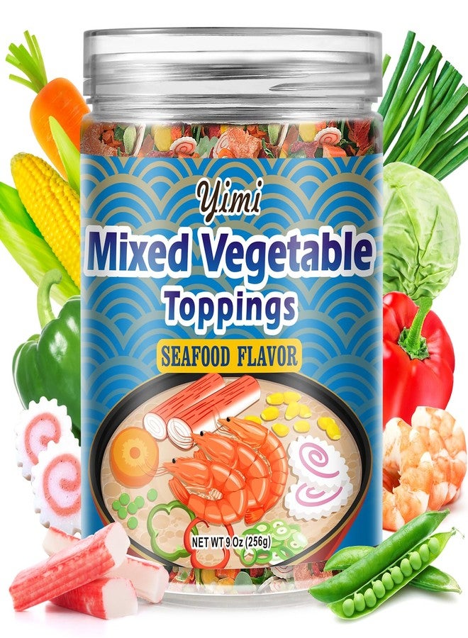 YIMI خليط توبينغ رامين من ييمي للمأكولات البحرية المجففة، 10 أنواع من الخضروات المجففة | روبيان مجفف بالتجميد | كعكة السمك ناروتوماكي | سرطان البحر الاصطناعي، توبينغ رامين باي، مثالي للنودلز - Image 1