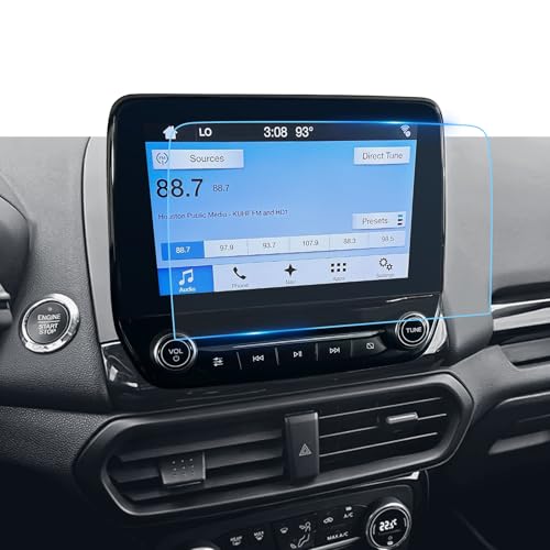LFOTPP TRAPEZOID 9H Car Navigation Tempered Glass Screen Protector for 2018 Ford EcoSport SYNC 3 (8-inch) - Image 1