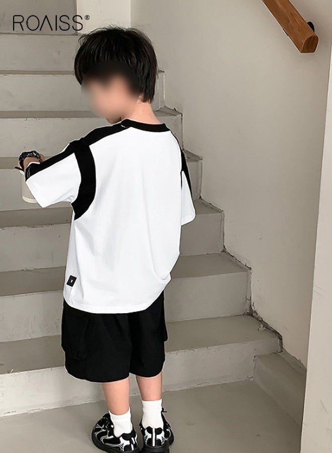 roaiss Boys Summer T-shirt, Short Sleeve Top, Stylish Unique T shirt for Boys, Suitable for Daily Wear or Any Occasion - Image 4