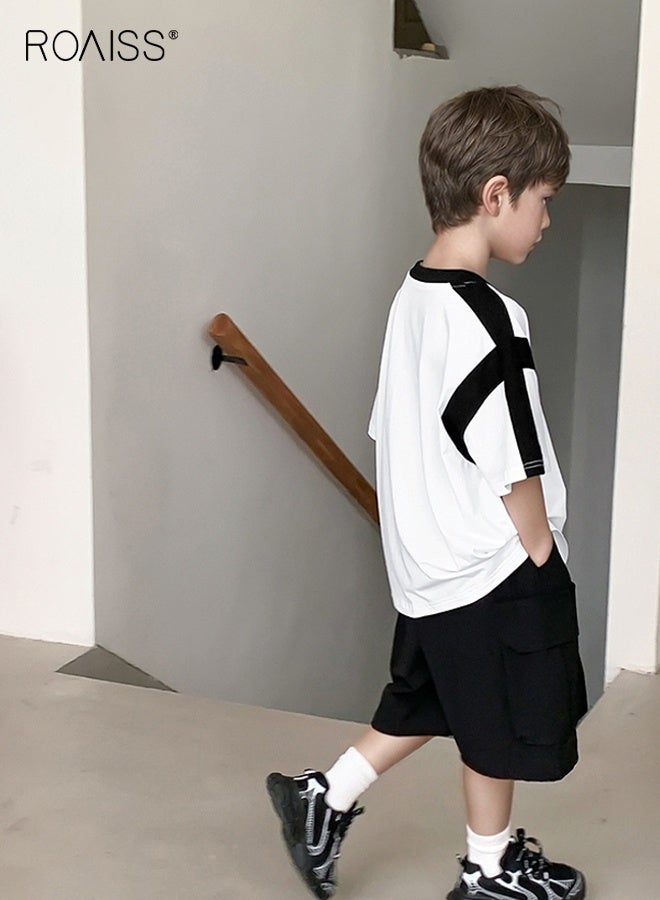 roaiss Boys Summer T-shirt, Short Sleeve Top, Stylish Unique T shirt for Boys, Suitable for Daily Wear or Any Occasion - Image 5