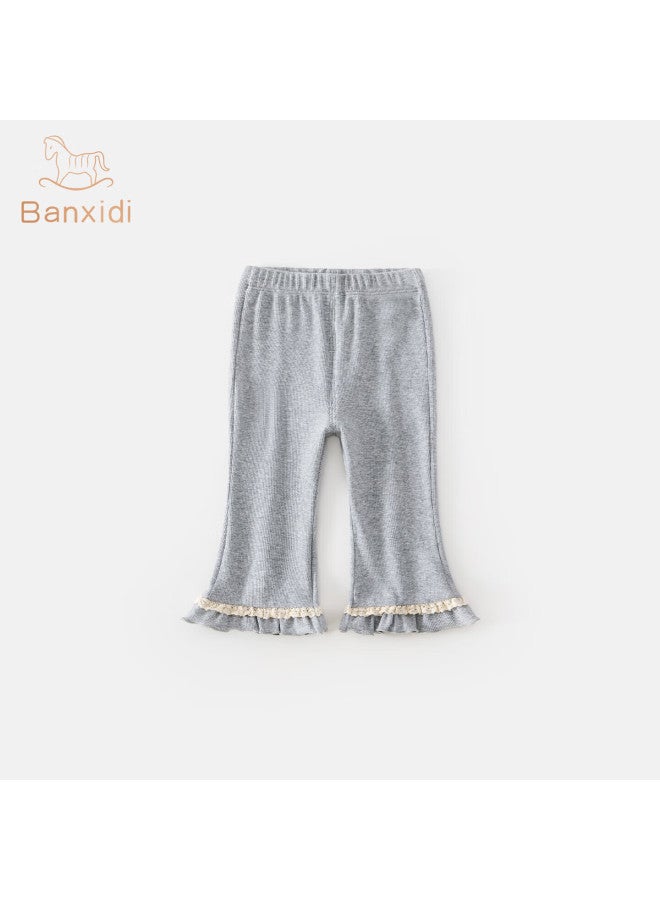 Benhedi Banxidi Girls' Pants Spring And Autumn  New Stylish Baby Princess Flared Pants Children's Casual Long Pants Spring Wear - Image 1
