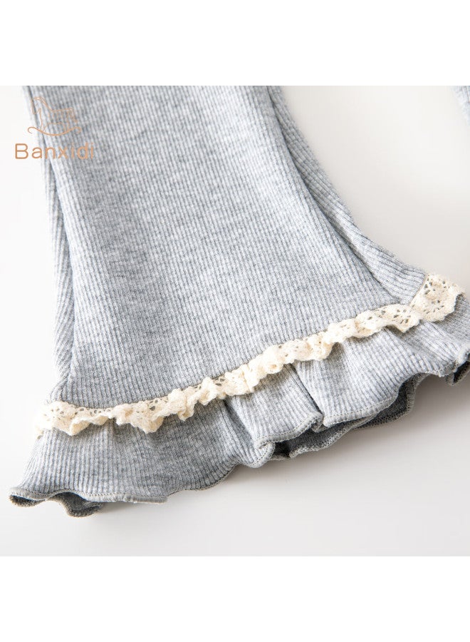 Benhedi Banxidi Girls' Pants Spring And Autumn  New Stylish Baby Princess Flared Pants Children's Casual Long Pants Spring Wear - Image 3