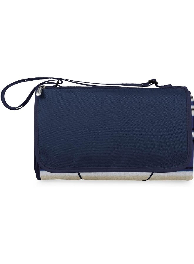ONIVA - a Picnic Time brand ONIVA - a Picnic Time brand ONIVA - a Picnic Time Brand Outdoor Picnic Blanket Tote XL, Blue Stripe  - Image 3