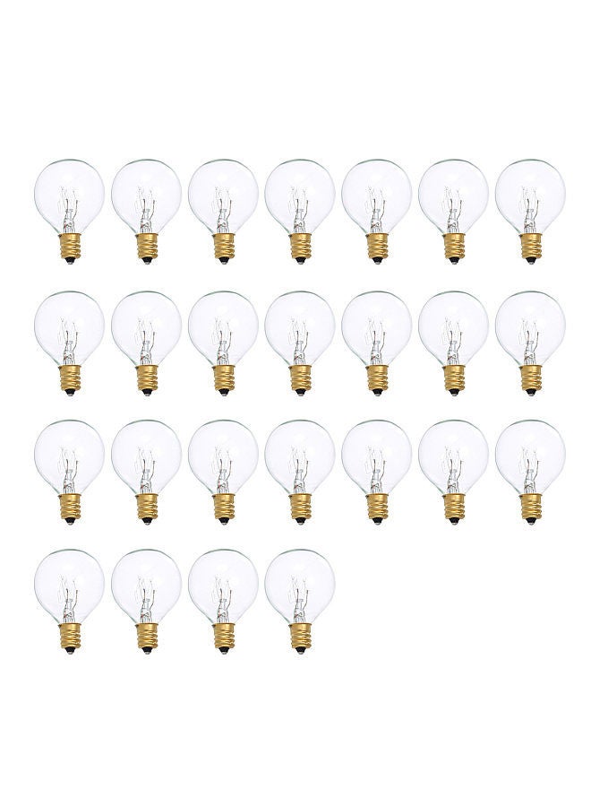 Generic G40 Light Bulbs Replacement G40 Tungsten Bulb Lamp 7W 220-240V Clear Globe Bulb E12 Base Light Bulbs for Indoor Outdoor Patio Decor Home Wedding Party Decoration 25 Pack  - Image 4