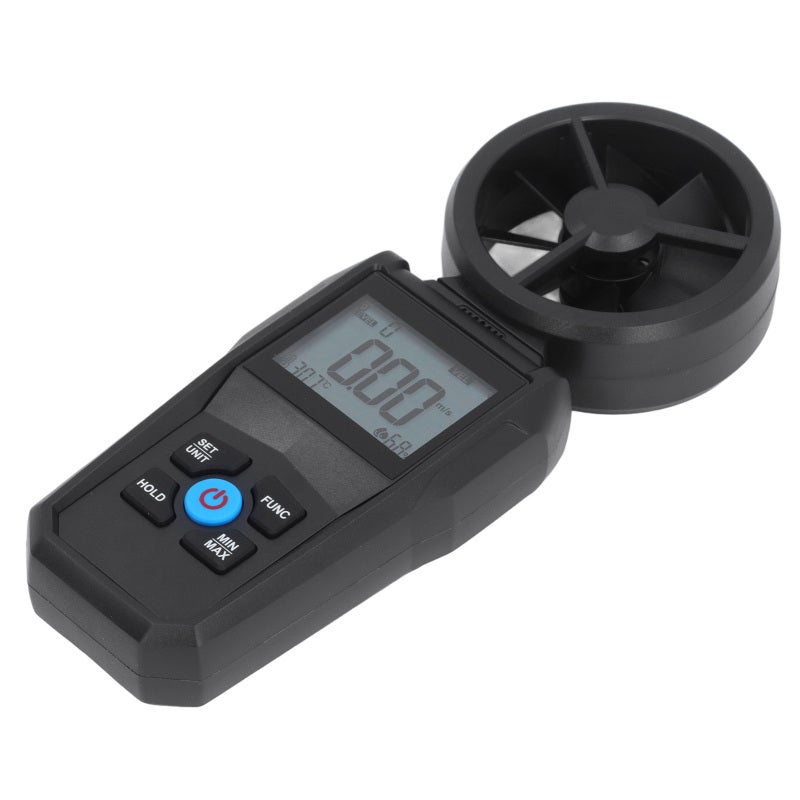 MESTEK Digital Anemometer with LCD Display 6 Wind Speed Units m/s km/h knots ft/s mile/h ft/m - Multiple Measurements Wind Speed Volume Power Temperature Dew Point Wet Bulb Humidity for Wind Energy Meteorolo - Image 2
