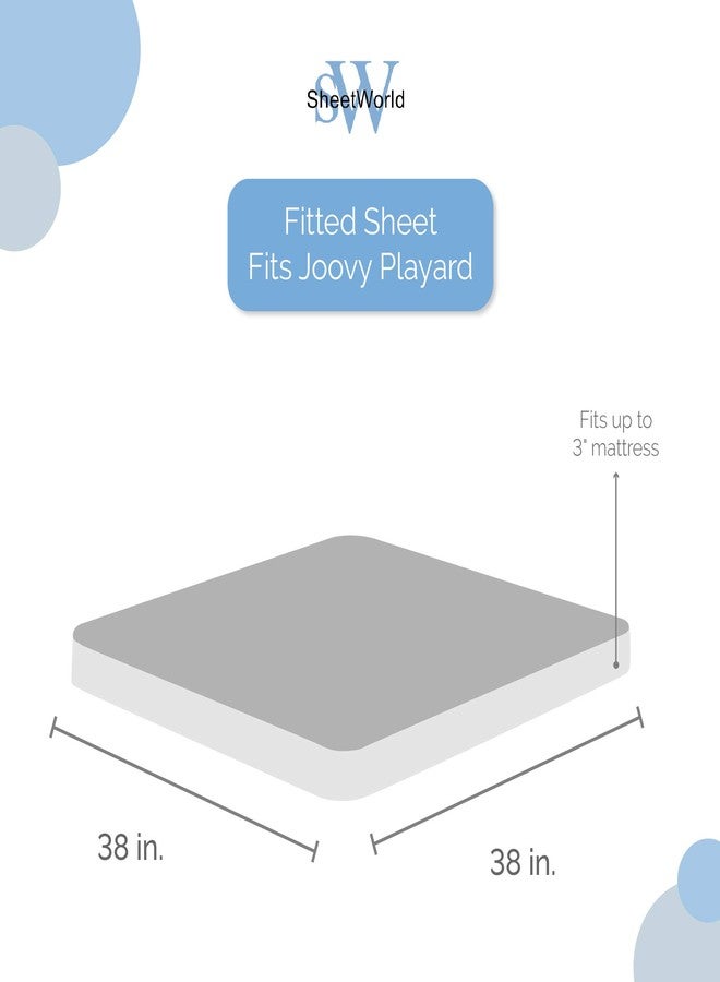 SHEETWORLD.COM SheetWorld Baby Fitted Square Play Yard Sheet Fits Joovy 38 x 38 inches, 100% Cotton Woven Sheet, Unisex Boy Girl, Solid Ivory Woven, Made in USA - Image 4