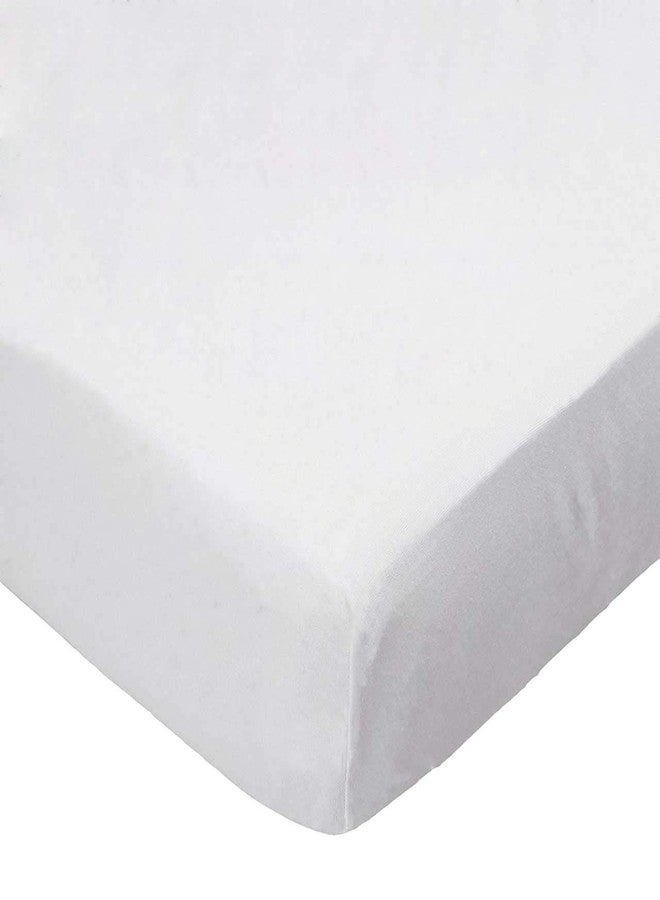 SHEETWORLD.COM SheetWorld Baby Fitted Square Play Yard Sheet Fits Joovy 38 x 38 inches, 100% Cotton Woven Sheet, Unisex Boy Girl, Solid Ivory Woven, Made in USA - Image 1
