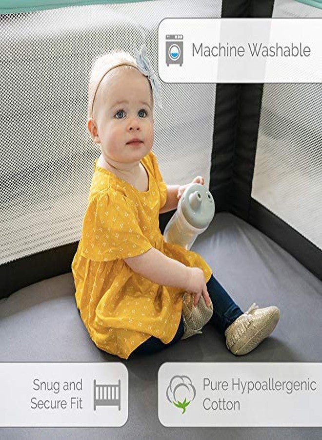 SHEETWORLD.COM SheetWorld Baby Fitted Square Play Yard Sheet Fits Joovy 38 x 38 inches, 100% Cotton Woven Sheet, Unisex Boy Girl, Solid Ivory Woven, Made in USA - Image 3