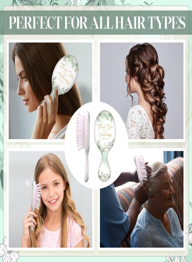 Meanplan 12 Pcs Mini Hair Brush Bulk Wedding Party Gifts Mini Travel Detangler Brush Ease Knots Without Breakage for Most Hair Types Bridesmaid Gifts Bridal Shower Party Proposals for Guests - Image 4