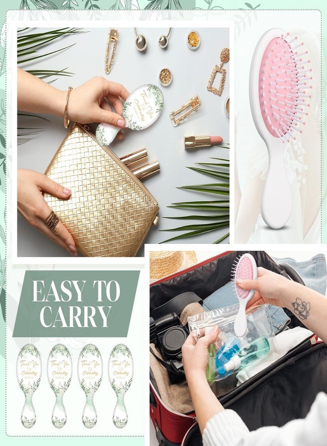 Meanplan 12 Pcs Mini Hair Brush Bulk Wedding Party Gifts Mini Travel Detangler Brush Ease Knots Without Breakage for Most Hair Types Bridesmaid Gifts Bridal Shower Party Proposals for Guests - Image 5