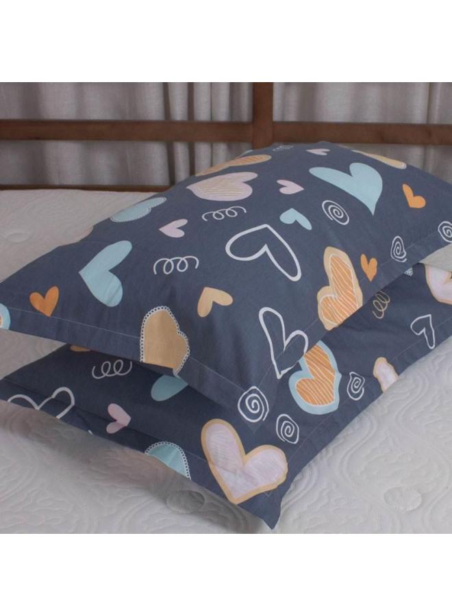 Large Pillowcase Cotton 100 Cotton Pair Pack 48cm X 74cm Large Size 50x 80 Small Size 35x 55 Pillowcase Span-Color:A Pair Of Dark Brown Flying Leaf Pillowcases-Specifications:50cmx80cm - Image 3