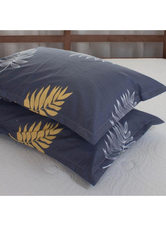 Large Pillowcase Cotton 100 Cotton Pair Pack 48cm X 74cm Large Size 50x 80 Small Size 35x 55 Pillowcase Span-Color:A Pair Of Dark Brown Flying Leaf Pillowcases-Specifications:50cmx80cm - Image 1