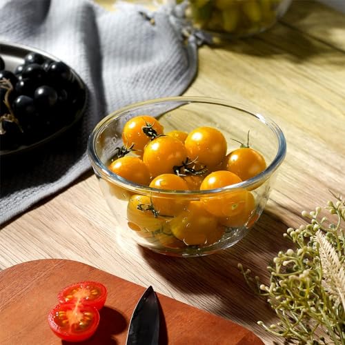 WRINGO Glass Bowl for Kitchen Prep, Dessert, Dips, and Candy Dishes, Cake, Snack Bowl Set of 6 Or Nut Bowl, and Microwave Safe Clear Glass Bowls for Mixing, Storing Size 5.5 Inch - Image 3