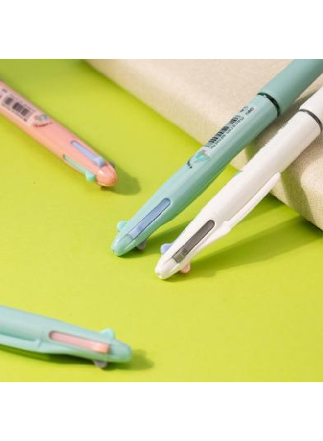 Deli Q181 Multicolor Ballpoint Pen 4-in-1 Colored Pens 1.0mm, Retractable Ball Point Pen Medium Point for Smooth Writing, Cute Pens for Office School Supplies, Planner Journaling, 4-Color Ink, 3-Count - Image 3