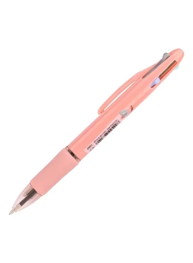 Deli Q181 Multicolor Ballpoint Pen 4-in-1 Colored Pens 1.0mm, Retractable Ball Point Pen Medium Point for Smooth Writing, Cute Pens for Office School Supplies, Planner Journaling, 4-Color Ink, 3-Count - Image 5