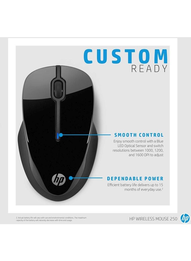 HP Wireless Mouse 250 Black - Image 3