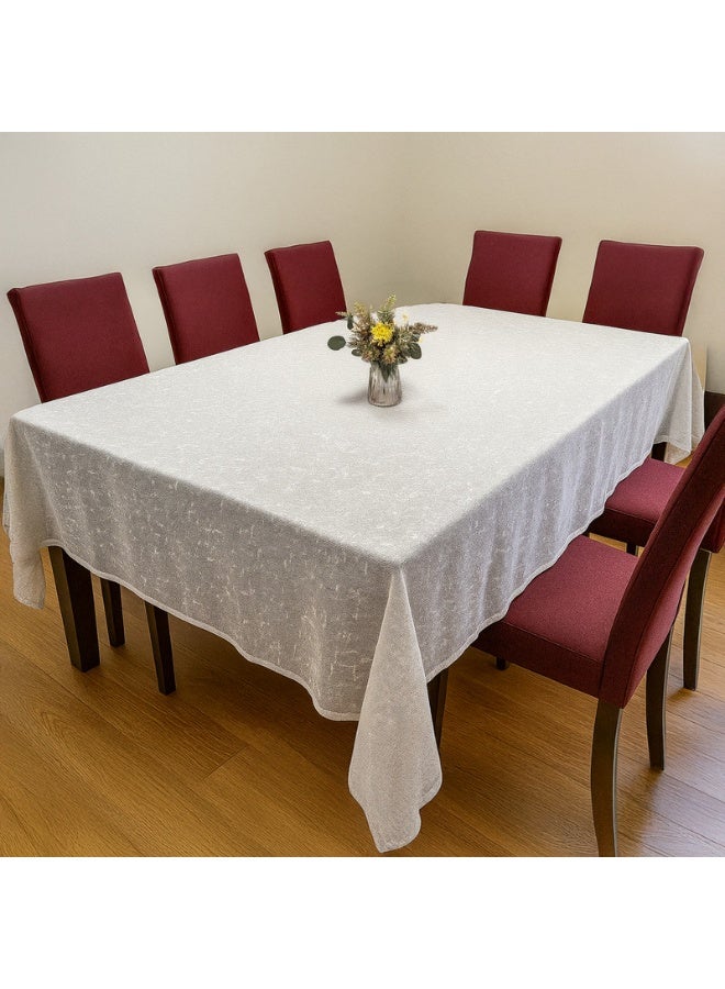 Linen Rectangle Table Cloth Semi-Transparent Fabric – Elegant Look for Living Rooms & Home Decor – Comfortable Feel with Wrinkle Resistant Finish – 1 Piece