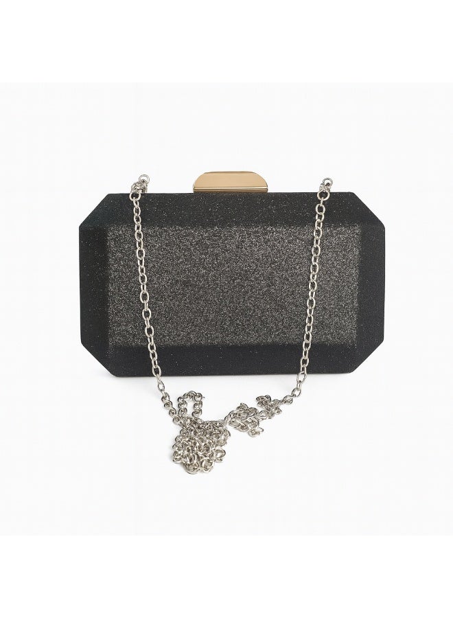 Elegant Matte Silver Clutch – Soft Sparkle Texture – European Made & Imported – Ideal for Formal Evenings - Image 5