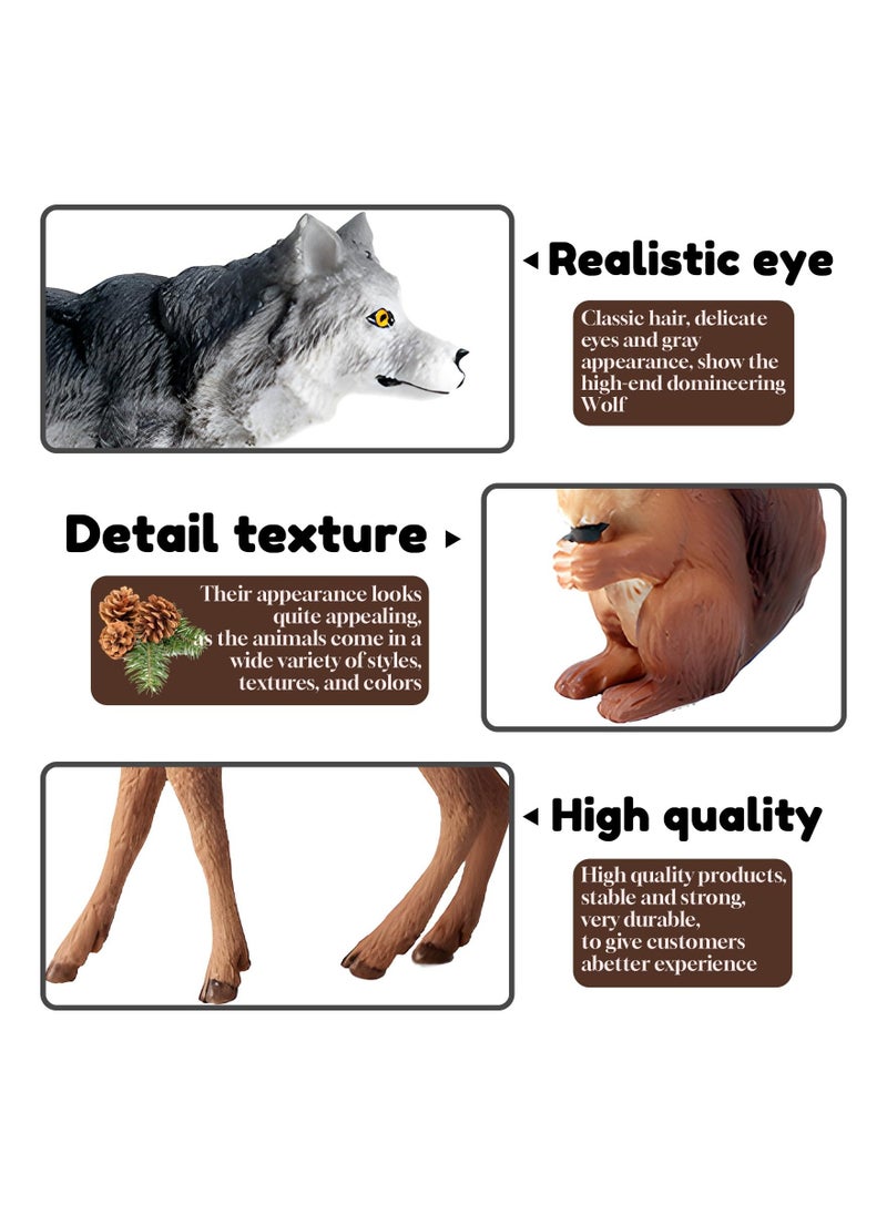 Generic - 10 Pcs Forest Animal Toys Figures Realistic Woodland Creatures Figurines, Plastic Animals Miniature Cake Topper - Image 1